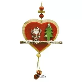 Набор для творчества - создай ёлочное украшение «Сердечко с дедом морозом»