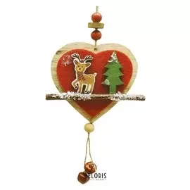Набор для творчества - создай ёлочное украшение «Сердечко с оленем»