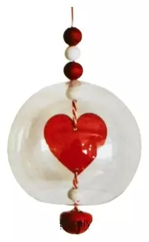 Набор для творчества - создай ёлочное украшение «Сердечко в шаре»