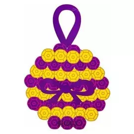 Набор для творчества - создай ёлочное украшение "Шар с пайеткками", цвет фиолетово-золотой