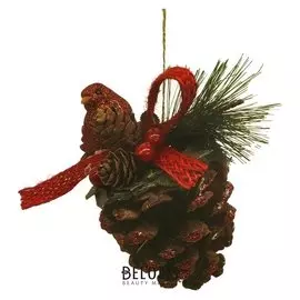 Набор для творчества - создай ёлочное украшение «Шишка с птичкой»