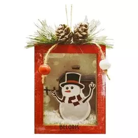 Набор для творчества - создай ёлочное украшение «Снеговичок в рамке»