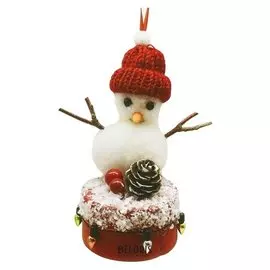 Набор для творчества - создай ёлочное украшение «Снеговик в вязанной шапочке»