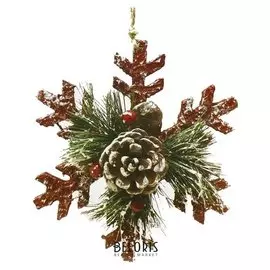 Набор для творчества - создай ёлочное украшение «Снежинка с шишкой»