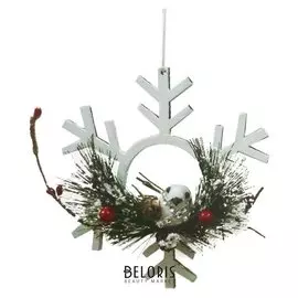 Набор для творчества - создай ёлочное украшение «Снежинка с птичкой», цвет белый