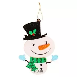 Набор для творчества - создай ёлочное украшение «Весёлый снеговичок»