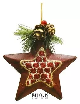 Набор для творчества - создай ёлочное украшение «Звёздочка с шишечками»