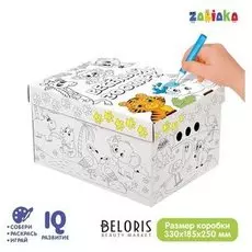 Набор для творчества «Весёлый зоопарк», короб-раскраска