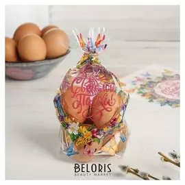 Набор для упаковки яиц «Пасхальный венок», 2 предмета: термоплёнка, пакет