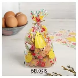 Набор для упаковки яиц «Счастливые цыплята», 2 предмета: термоплёнка, пакет