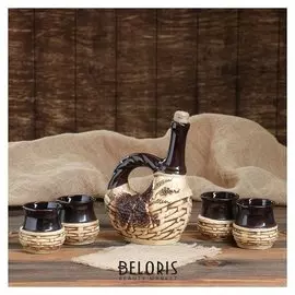 Набор для вина "Лукошко", 5 предметов, 0,75/0,2 л