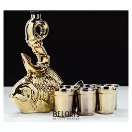 Набор для вина "Подарок рыбаку" 0,5 л,булат, 7 предметов