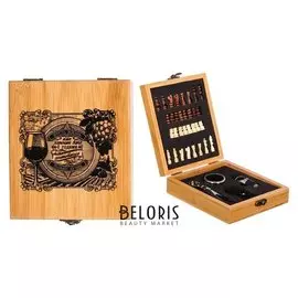 Набор для вина с шахматами "Жизнь как вино"