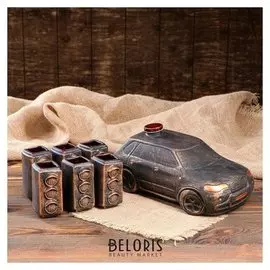 Набор для вина "Внедорожник" бронза, 7 предметов, 0,1 л/2,2 л