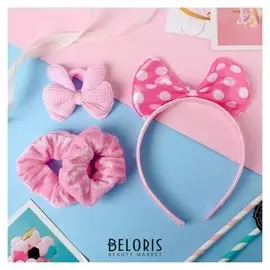 Набор для волос "Очаровашка" (Ободок, 3 резинки) вязаный бантик