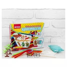 Набор для выращивания кристалла Креативность белый и голубой