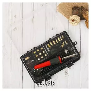 Набор для выжигания с фигурными насадками "Мастер", в футляре, 220 V/30w