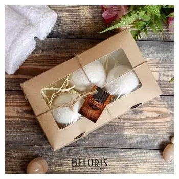 Набор "Добропаровъ" из 3 бурлящих шариков (Кедр, мята, сосна), с наполнителем, в коробке