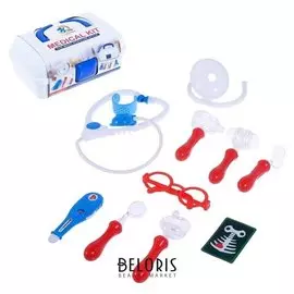 Набор доктора в чемоданчике Весёлый терапевт, 13 предметов