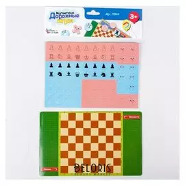 Набор дорожных игр «Шахматы, шашки, кто первый, крестики-нолики»