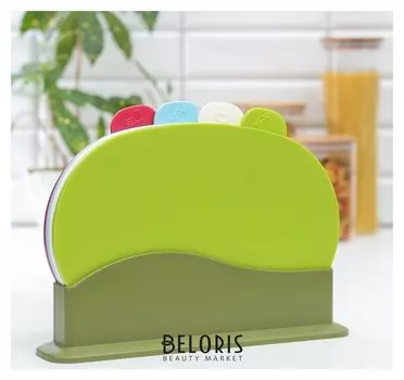 Набор досок разделочных на подставке 32х23х7 см "Овал", 4 шт