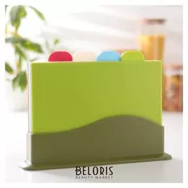 Набор досок разделочных на подставке 32х23х7 см "Прямоугольник", 4 шт