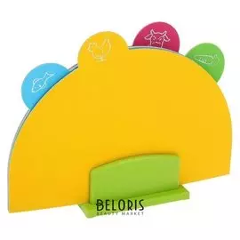 Набор досок разделочных противоскользящих 32х24 см "Ежик", 4 шт.