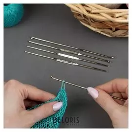 Набор двухсторонних крючков для вязания, 13 см, диаметр 5 шт