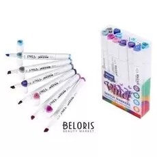 Набор двухсторонних маркеров для скетчинга Mazari Vinci 12 цветов Lavander Colors (Лавандовые цвета), пишущие узлы 1.0-6.2 мм