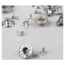 Набор джинсовых пуговиц, 17 мм, 100 шт, цвет серебряный