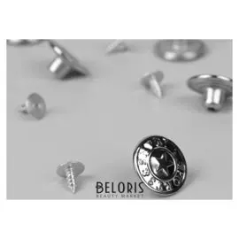 Набор джинсовых пуговиц, 17 мм, 100 шт, цвет серебряный