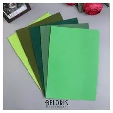 Набор фетра А4 5л 5цв оттенки зеленого