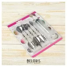 Набор форм для моделирования кондитерских украшений: шприц, 10 насадок