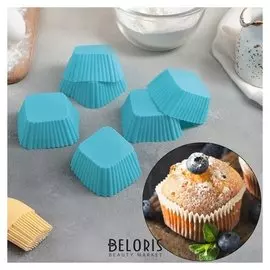 Набор форм для выпечки «Риб. квадрат», 7×3,5 см, 6 шт