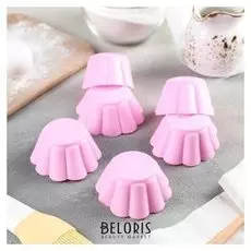 Набор форм для выпечки «Ромашки», 6 шт, 7×3 см