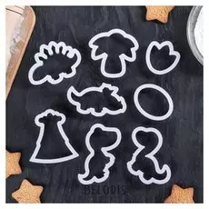 Набор форм для вырезания печенья "Хищные динозавры", 8 шт