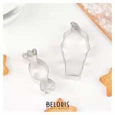 Набор форм для вырезания печенья «Сладости», 2 шт, 8×8×2,5 см