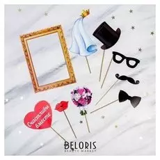 Набор фотобутафории "Свадебный", 9 предметов