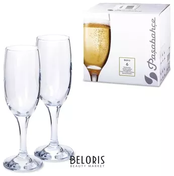 Набор фужеров "Bistro" для шампанского, 190 мл, стекло, PASABAHCE