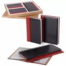 Набор Galant "Президент-2" (Ежедневник А5, планинг, телефонная книга А5, визитница на 72 визитки), комбинированная обложка, красный/черный