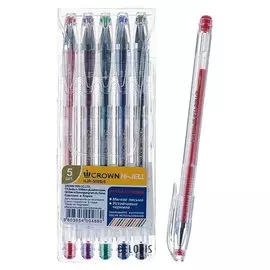 Набор гелевых ручек 5 цветов, узел 0.5 мм