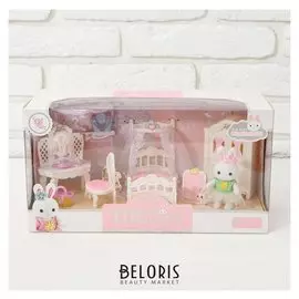 Набор игровой «Зайчик» спальная комната, с аксессуарами