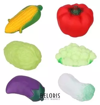 Набор игрушек для ванны «Овощи», 6 шт