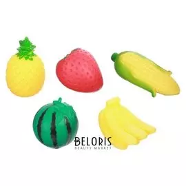 Набор игрушек для ванны Овощи-фрукты 5 шт
