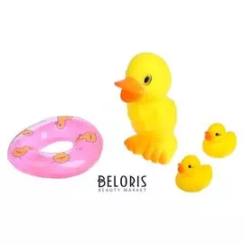 Набор игрушек для ванны Утята с кругом 3 шт