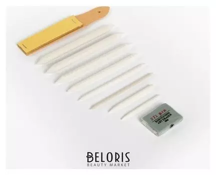 Набор инструментов для растушёвки, 8 предметов, 1 наждачка-12 листов, 1 ластик-клячка