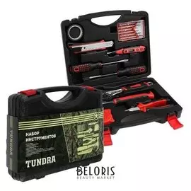 Набор инструментов в кейсе Tundra, подарочная упаковка, универсальный, 15 предметов