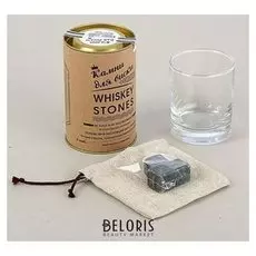 Набор «Камни для виски», 3 шт + стакан в тубусе