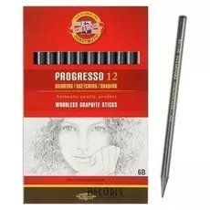 Набор карандашей цельнографитовых Progresso 6B