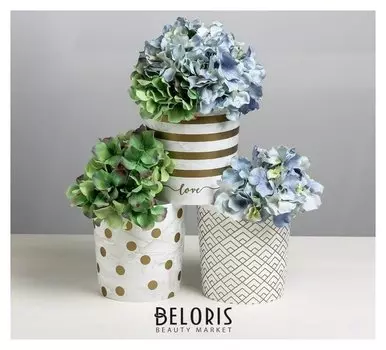 Набор кашпо 3 в 1 «Золотое напыление», 1,6 л